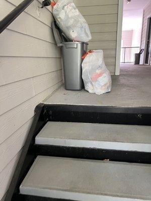 Breezeways smell disgusting from trash not being picked up.