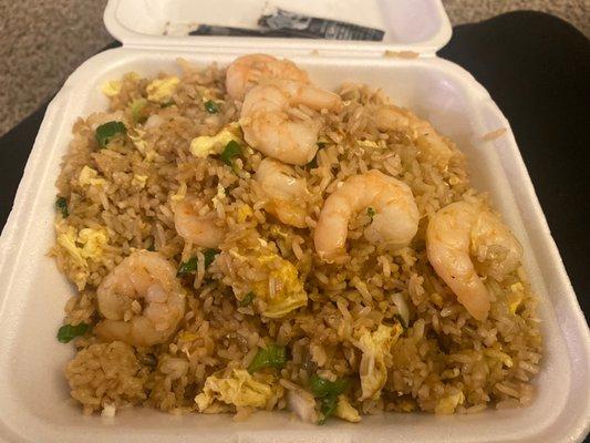 Shrimp fried rice- extra egg.