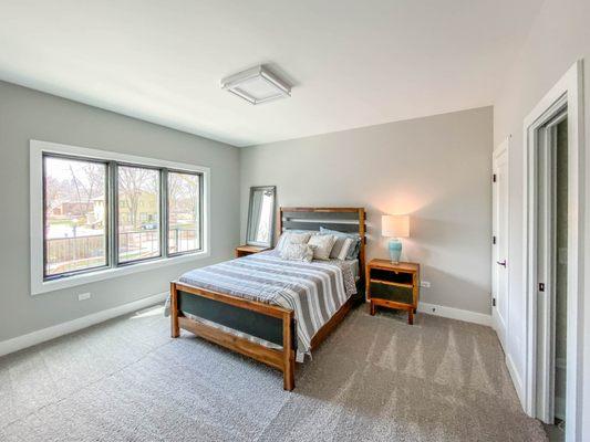 Guest Bedroom in DJK's Addison IV Model Home in Downtown Naperville, IL