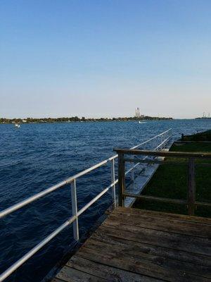 Nice view,  breeze and walk off our delicious dinner