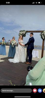 My bouquet as well as an arrangement from my ceremony