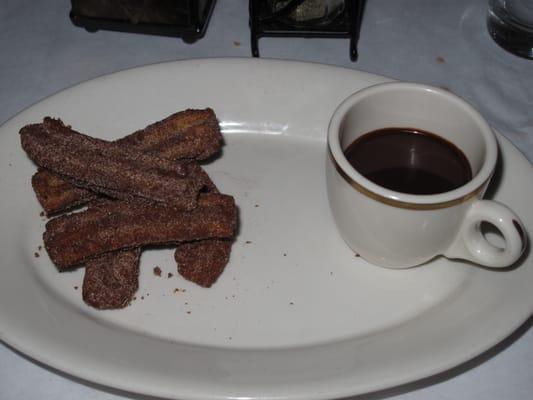 Churros - Spanish Doughnuts with Spicy Hot Chocolate.