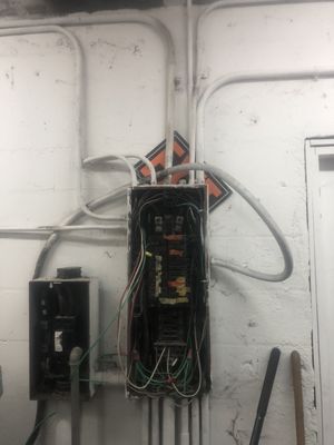 Before electrical service upgrade