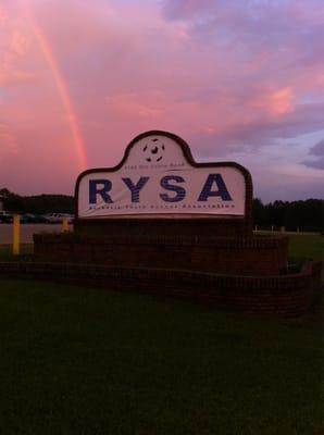 Photo from the parking lot when going to soccer practice.