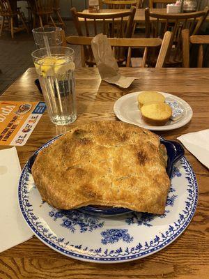 Chicken Pot Pie with its light and crispy top crust was made perfect and delish!