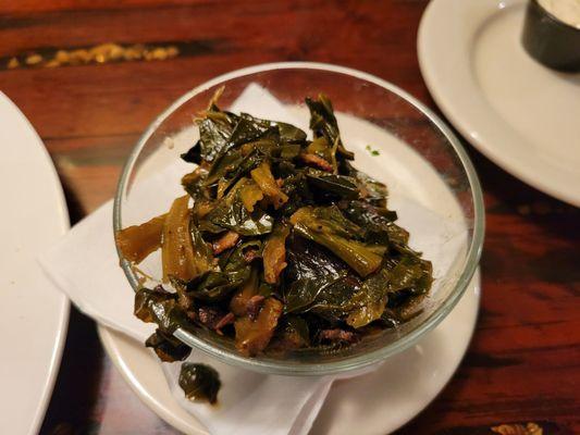 Feb 2022: Side of Collards @ $4.50. The smokey flavor's not for me.