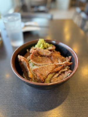 Chinese Style Fried Pork Chop on Rice