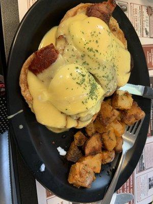 Portuguese chorizo eggs Benedict