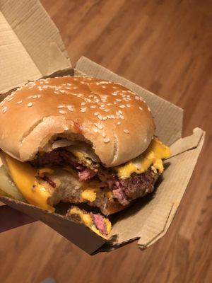 Quarter pounder burger