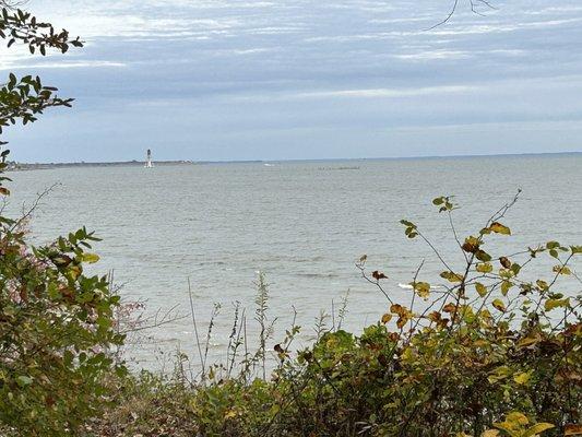 View of the Millers Island Lighthouse in the distance