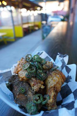 s&p wings serrano peppers