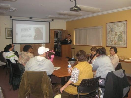 March 2008 diabetes workshop, including referrals from the weekly free health clinic