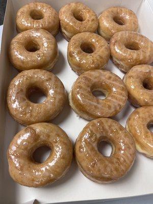 Dozen glazed donuts