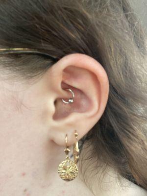 Daith piercing by Julie