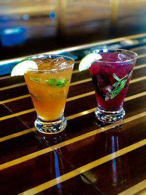 Strawberry Mango Presidente Mojito & Blueberry Basil Presidente Mojito