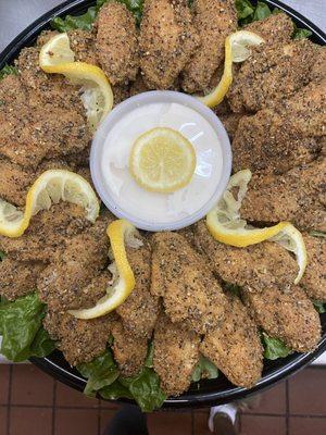 Lemon pepper, chicken catering tray