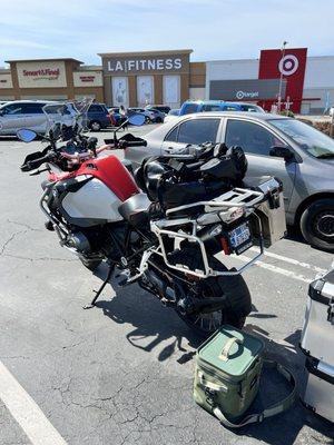 Photo of motorcycle before driver dropped my motorcycle.