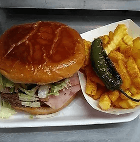 mexican hamburger and fries