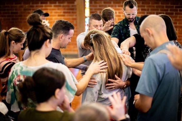 Prayer is a priority at City Church. Come up to the front to get prayed for as you have needs in your life.