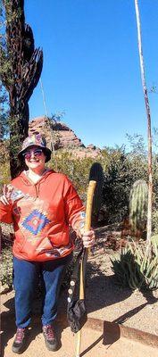 2 mo. after surgery walking Desert Botanical w walking stick. I couldn't walk 7min before surgery without sitting, now I'm up to 30min