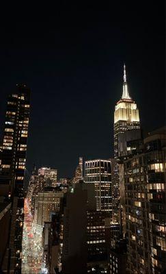 View from the top deck of the building