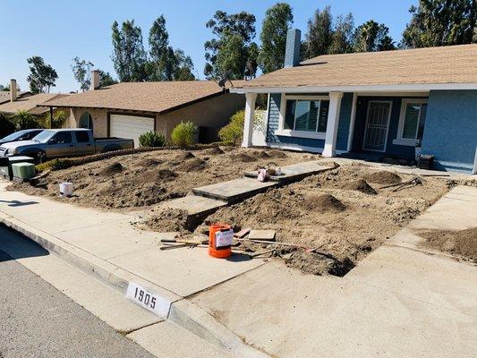 Irrigation and soil prep for sod