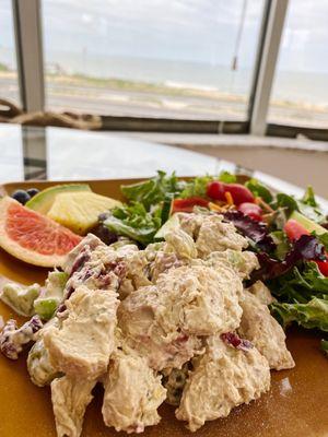 Jerk chicken salad for our spa lunch