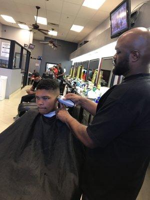 Taking my boys to their fave barber! They always leave looking fresh! Added bonus...I can make an appointment or walk-in!