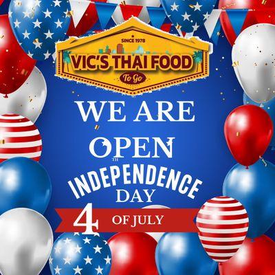 We are open on 4 July 
     11 AM-8 PM

Call for pick up 
818-763-2252
818-762-1149