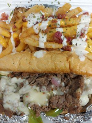 Steak Philly with Loaded Fries