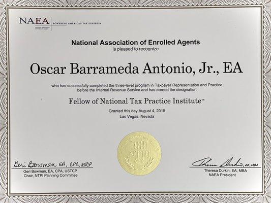 Fellow of National Tax Practice Institute