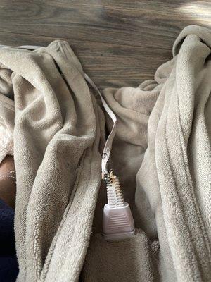 Singed cord of Biddeford Electric Blanket