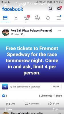 Seen this on facebook today,thought why not. We had already planned on going but hell if I can get the tickets for free,  why not?