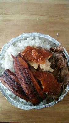 Roast pork with maduras and white rice!