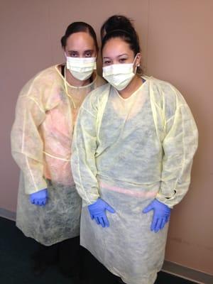 April 2013 students practicing PPE skill!