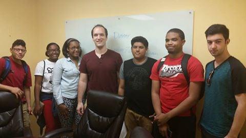 "Climbing Ivy" is the philanthropic arm of The Ivy Key where we offer FREE SAT classes. Here is our tutor, Danny, with some summer students