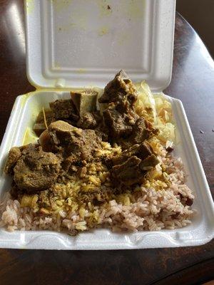 Goat curry lunch combo