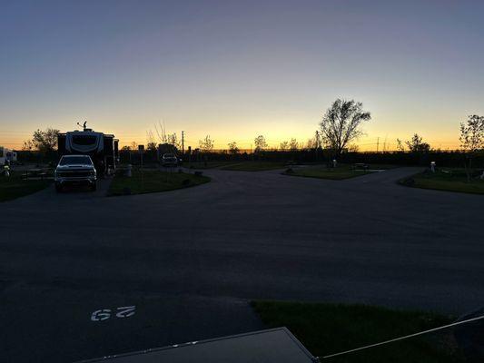 evening sunset from camp site