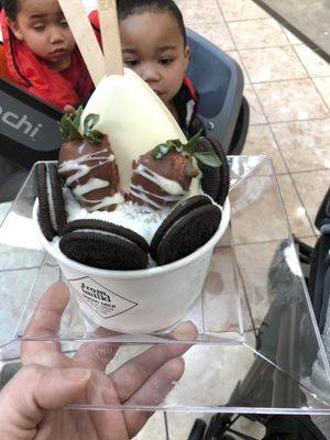 Oreo milk snow