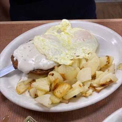 Senior chicken fried steak