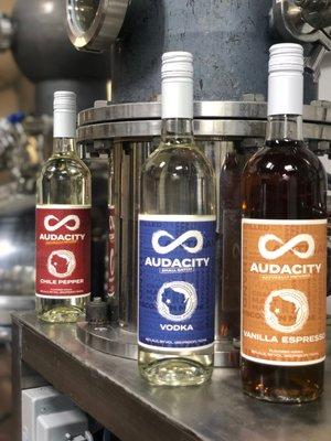 We produce Vodka too! All flavored vodkas are naturally infused.