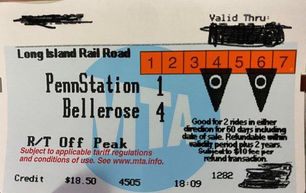 LIRR tix