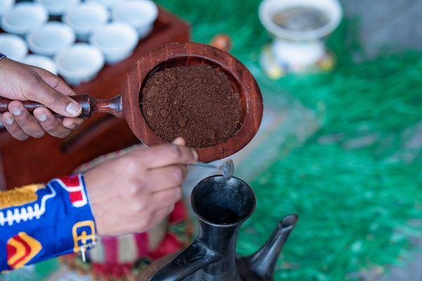 Ethiopian Traditional Coffee Ceremony is held at our cafe once a month. You can also book a private event at your home or business places.