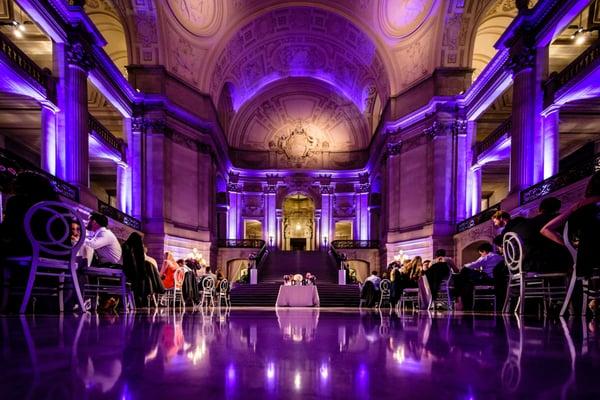 the amazing uplighting at our reception by Impact Lighting captured by @ Loic Nicolas Photography