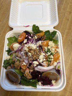 $25 beat salad ! Check out the other picture to see what $7.50 worth of chicken looks like.