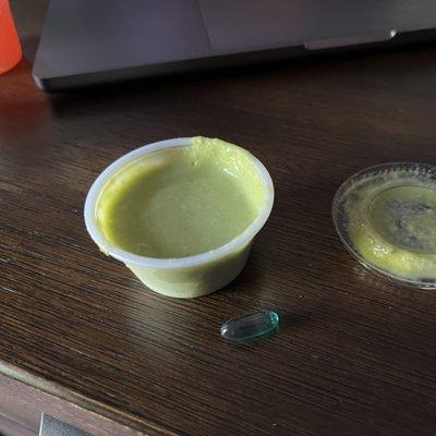 Three bucks for a side order of "guacamole" gets you a condiment cup's worth of runny avocado sauce. Save your money.