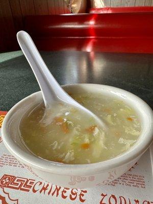 Egg drop or egg flower soup