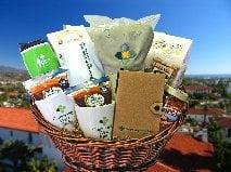 Corporate baskets custom designed, pairing our local gourmet items with your branded products.