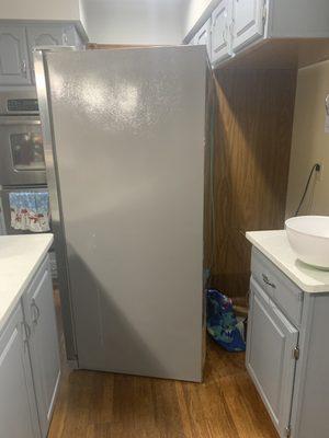 Old fridge leaking onto my floor. Thanks, Lowes.