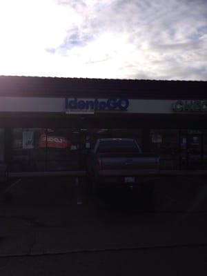 Front of office in strip mall (sorry there was bright sun in the background).